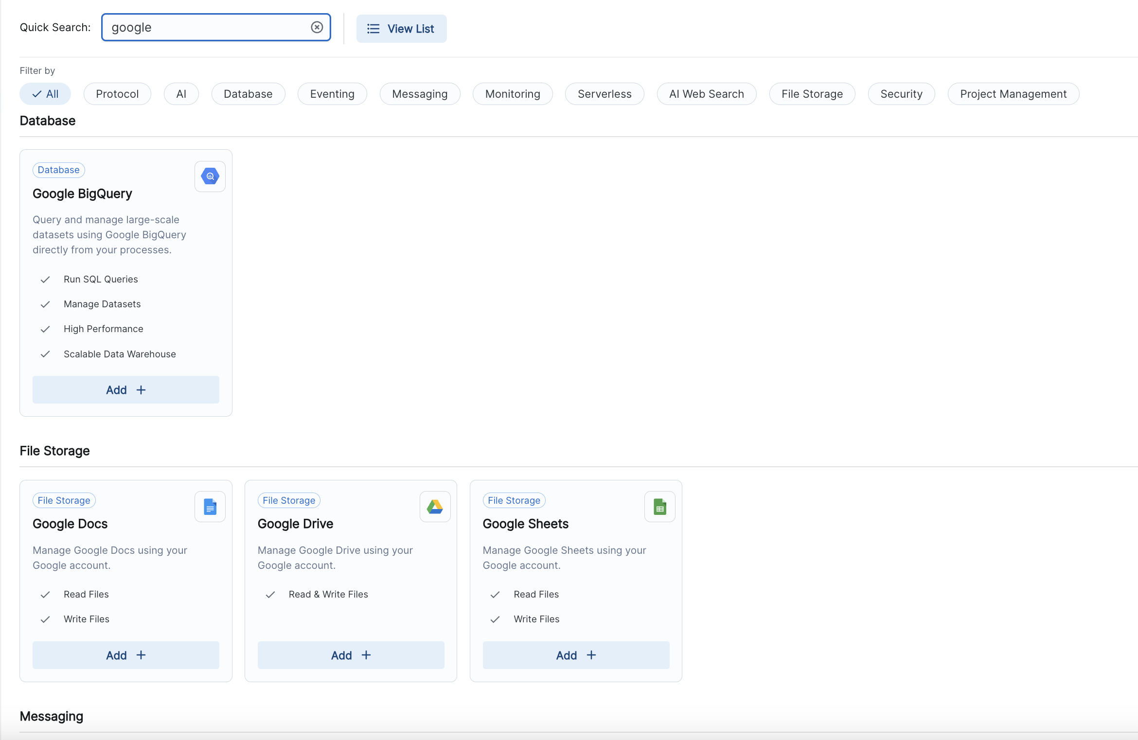 Google integrations setup